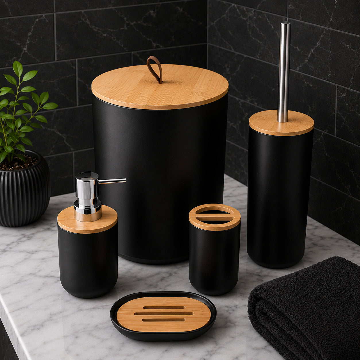 Kit organizador em bambu- Home Royal