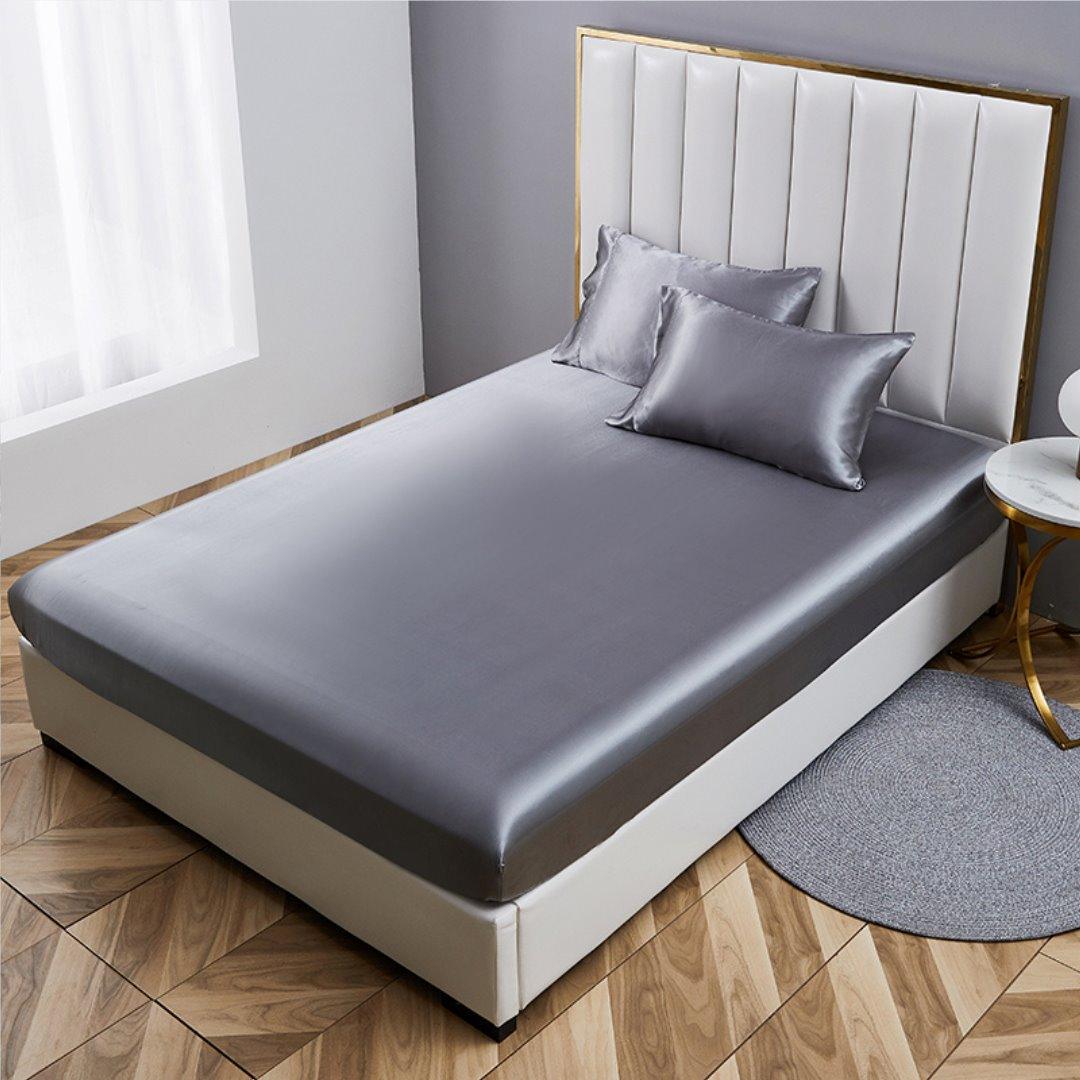 Conjunto de Lençóis de Cetim com Fronhas