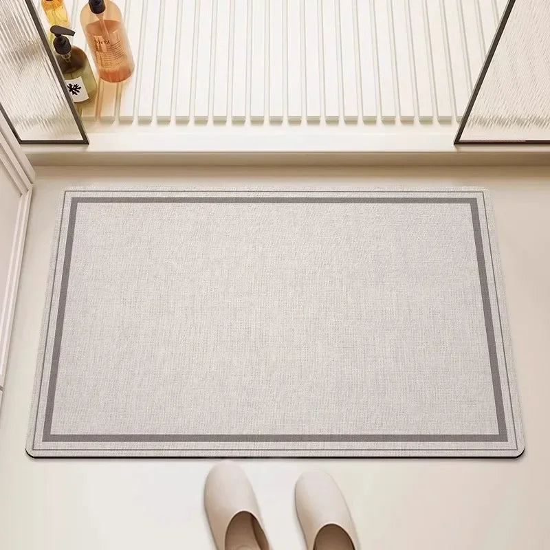 Tapete de Banheiro Minimalista de Secagem Rápida e Alta Absorção
