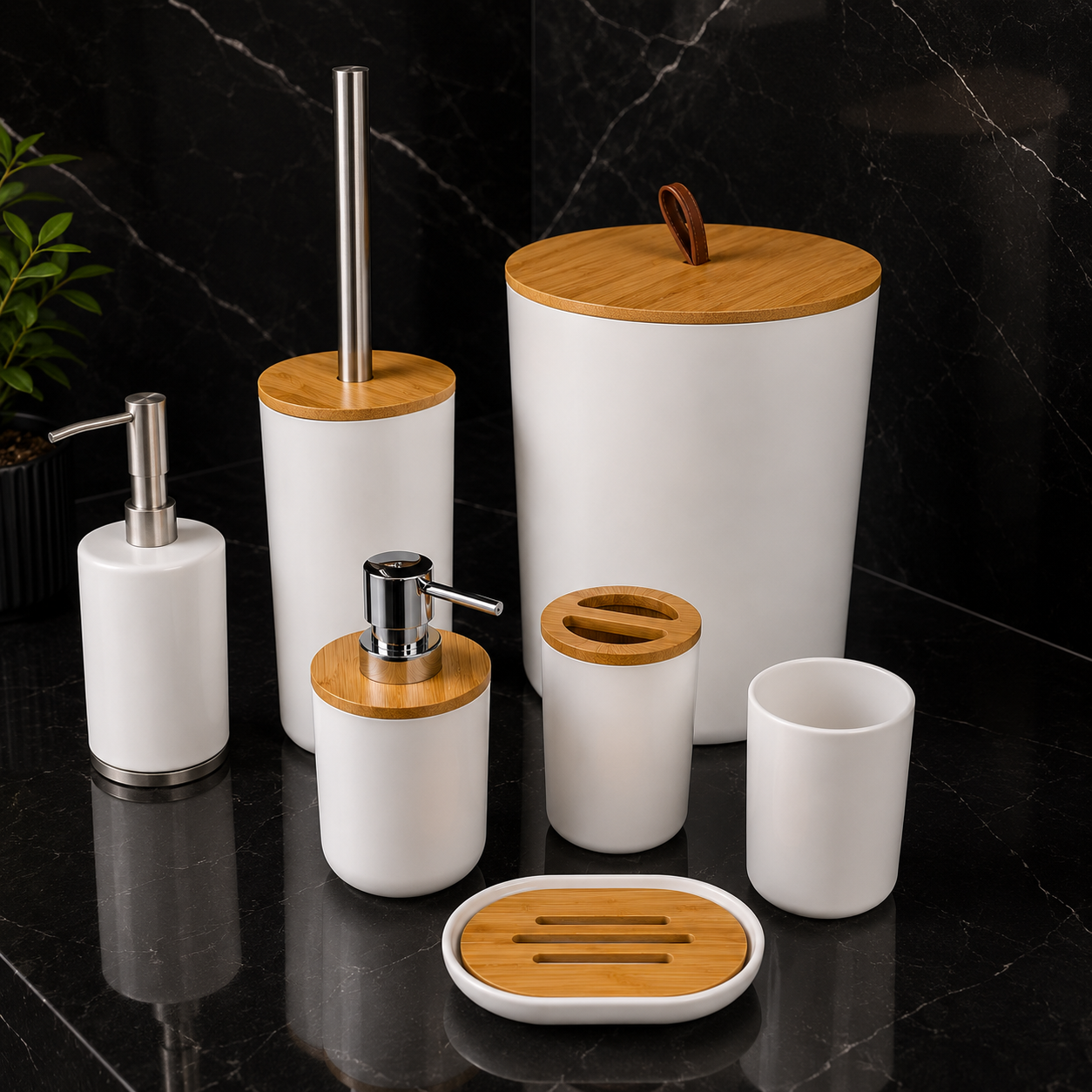 Kit organizador em bambu- Home Royal