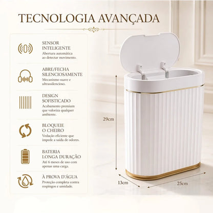 Lixeira Automática Para Banheiro Com Sensor