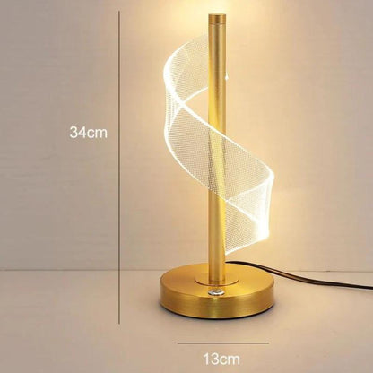 Abajur de Mesa Touch em Espiral Acrílico