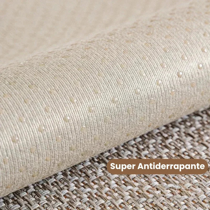 Capa de Sofá Azul Claro Algodão e Linho – Antiderrapante com Design Sofisticado