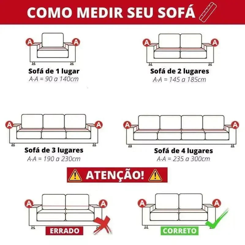 Capa para Sofá em Linho Antiderrapante Azul Escuro