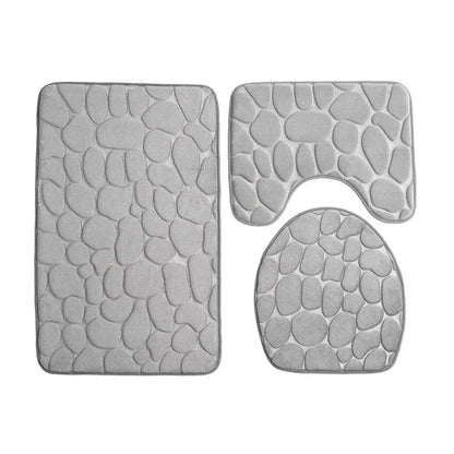 Kit de Tapetes 3 Peças Antiderrapantes e Absorventes