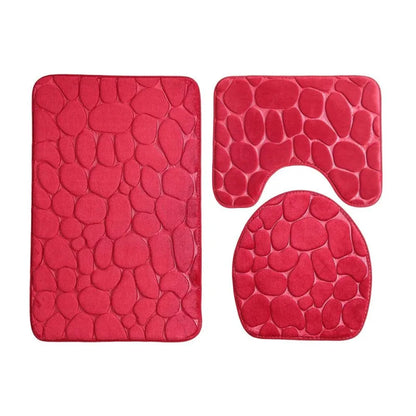 Kit de Tapetes 3 Peças Antiderrapantes e Absorventes
