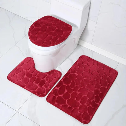 Kit de Tapetes 3 Peças Antiderrapantes e Absorventes
