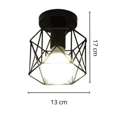 Luminária de Teto Moderna com Design Industrial e Acabamento Contemporâneo