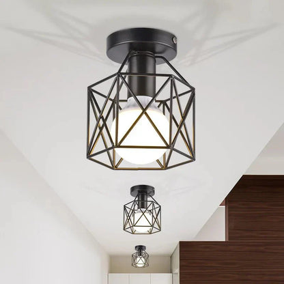 Luminária de Teto Moderna com Design Industrial e Acabamento Contemporâneo