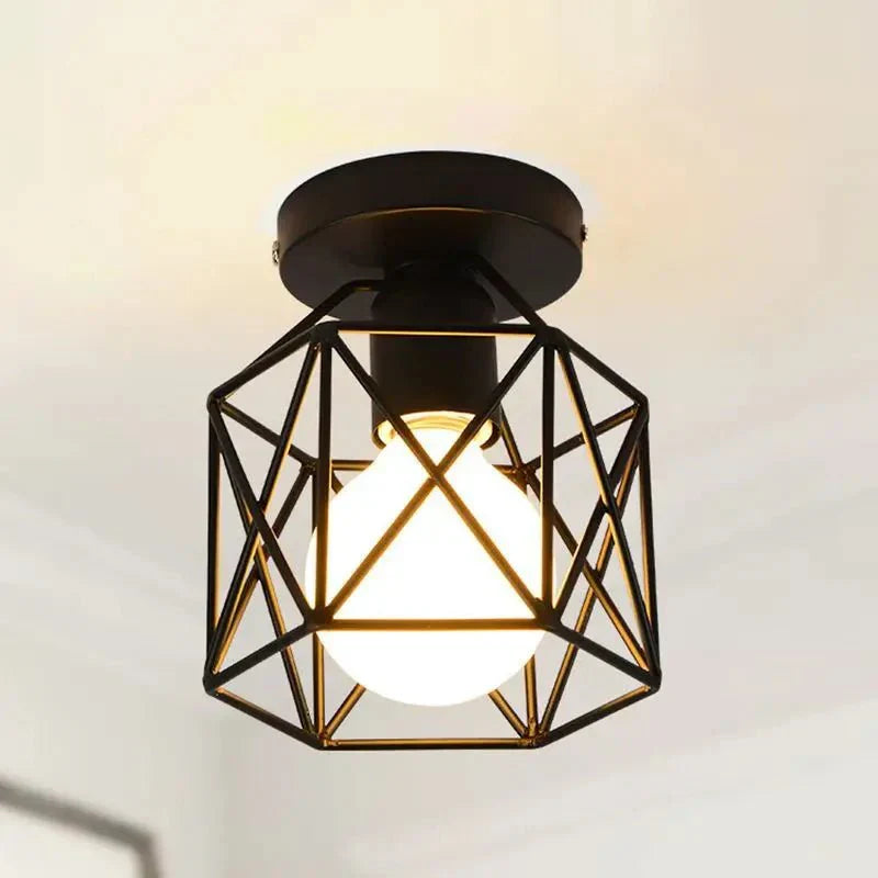 Luminária de Teto Moderna com Design Industrial e Acabamento Contemporâneo