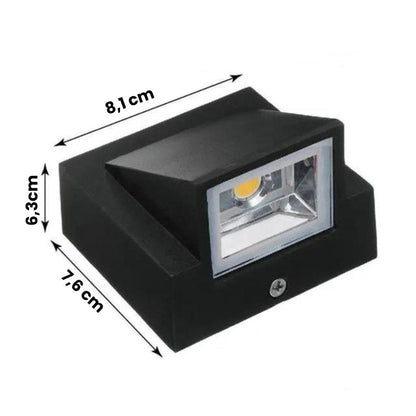 Luminária para Área Externa em Alumínio Preto 5W