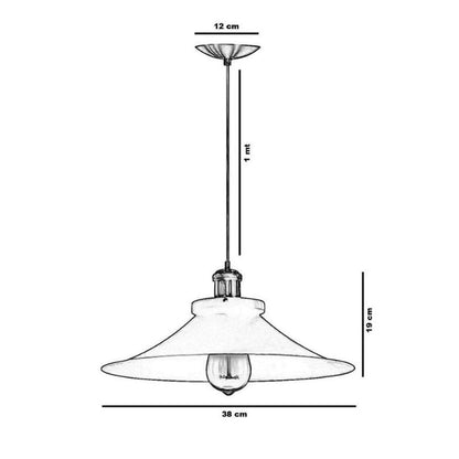 Luminária Pendente de Teto Preta com Design Industrial