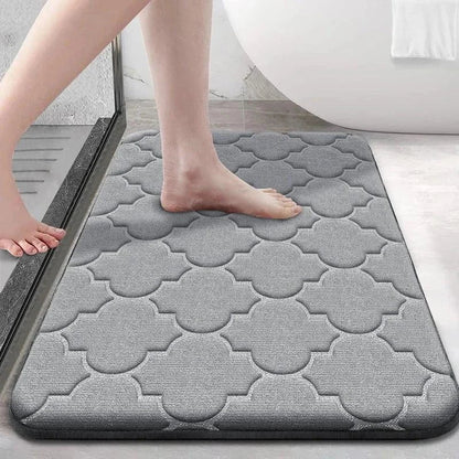 Tapete Antiderrapante de Veludo Coral Ultra Absorvente
