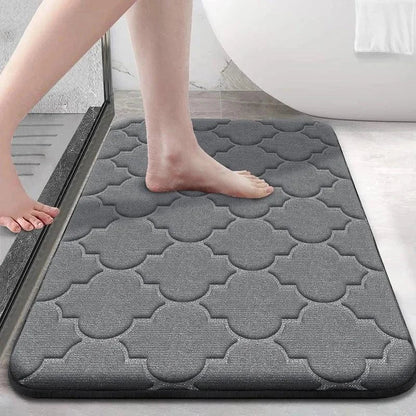 Tapete Antiderrapante de Veludo Coral Ultra Absorvente