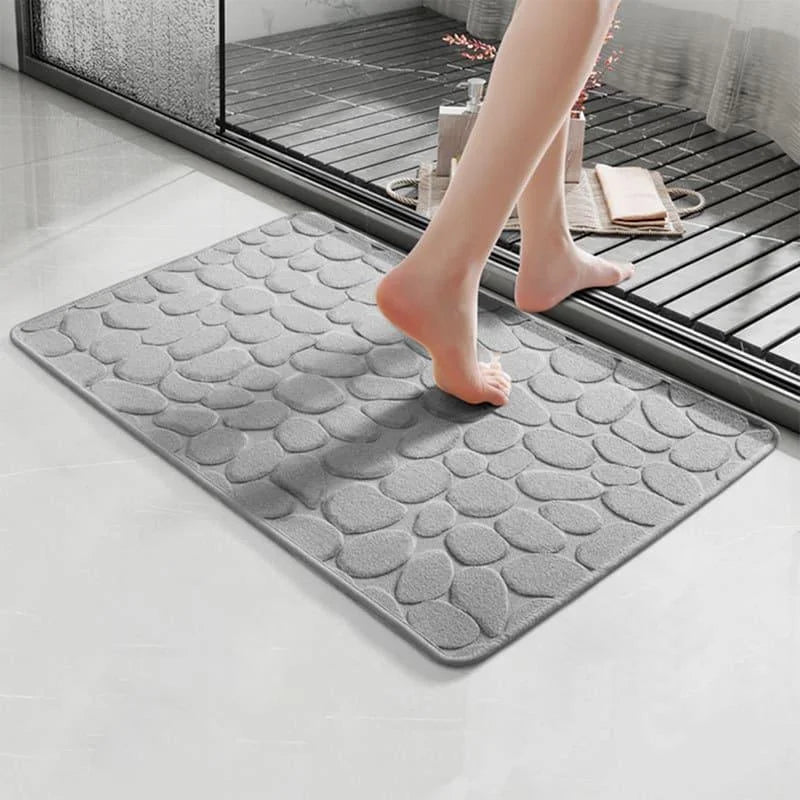 Tapete Antiderrapante para Banheiro em Microfibra – Absorção Rápida