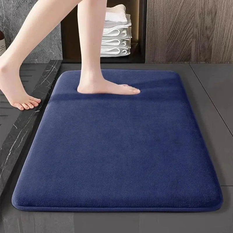 Tapete Coral Veludo Antiderrapante e Absorvente