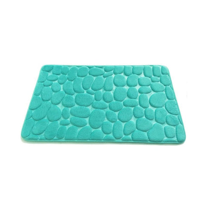 Tapete De Banheiro Impermeável Luxo Verde Piscina / 40X60Cm 923