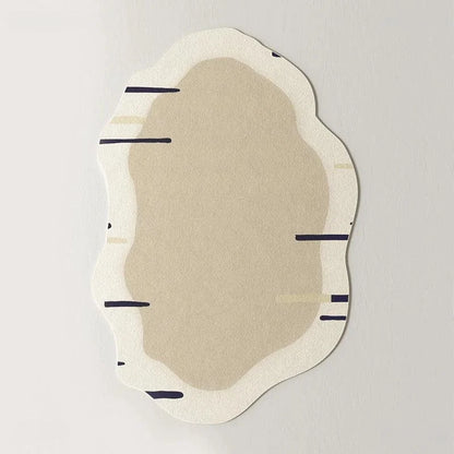 Tapete Irregular Antiderrapante para Sala e Quarto com Design Moderno