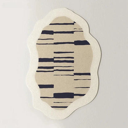 Tapete Irregular Antiderrapante para Sala e Quarto com Design Moderno