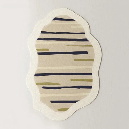 Tapete Irregular Antiderrapante para Sala e Quarto com Design Moderno