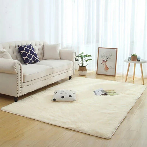 Tapete Liso Soft Felpudo Bege