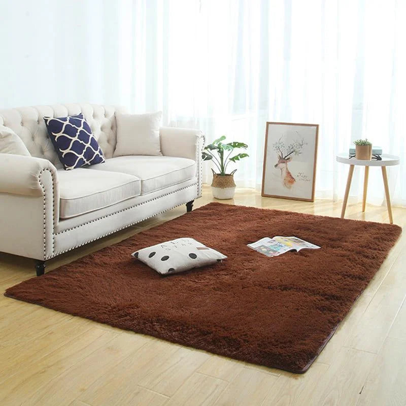 Tapete Liso Soft Felpudo Marrom