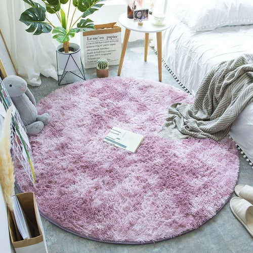 Tapete Liso Soft Felpudo Rosa Mescla