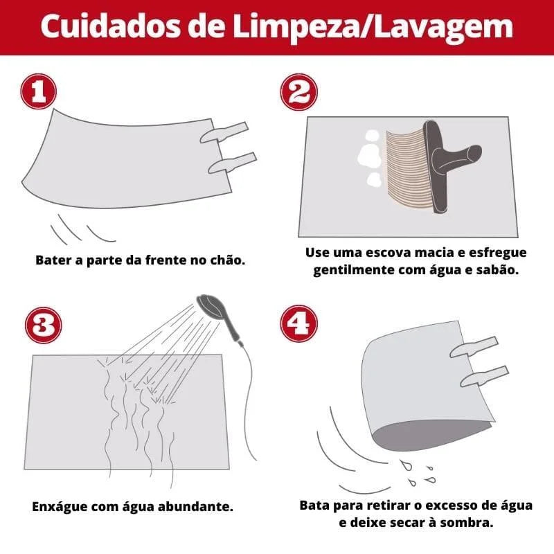 Tapete Liso Soft Felpudo Vermelho