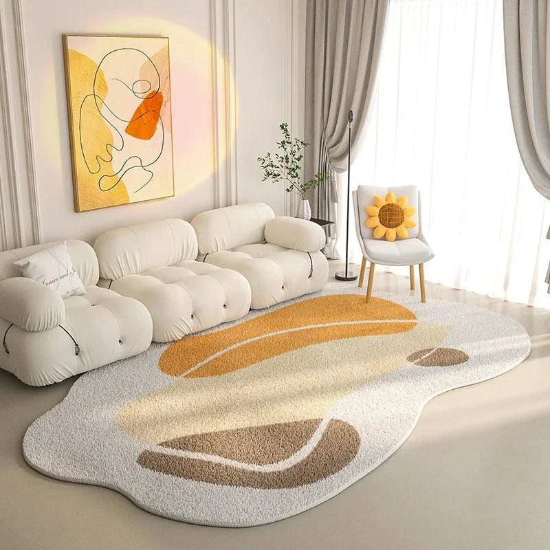 Tapete Luxuoso de Formato Irregular Confort Moderno