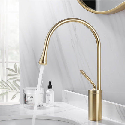 Torneira Para Banheiro Monocomando Misturador Lucca Dourado